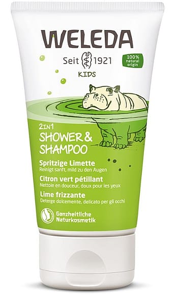 Kids 2v1 gel za prhanje in šampon živahna limeta