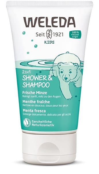 Kids 2v1 gel za prhanje in šampon sveža meta