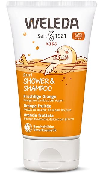 Kids 2v1 gel za prhanje in šampon sočna pomaranča