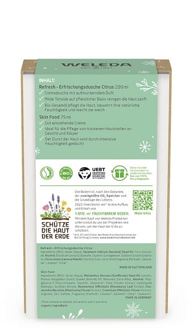 Set ZATE: Losjon za prhanje limona REFRESH & Skin Food