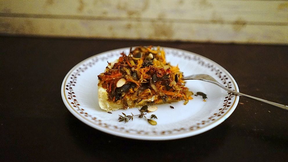 tart z bučo in krompirjem